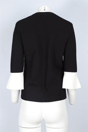 VALENTINO BLACK KNIT TOP LARGE
