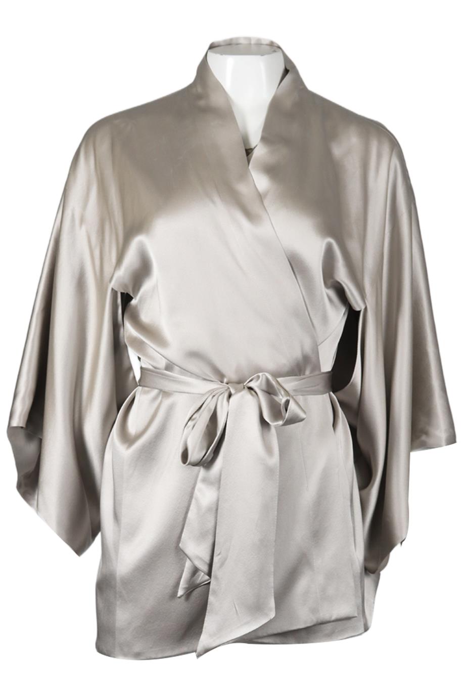 VOZ BELTED SILK ROBE ONE SIZE