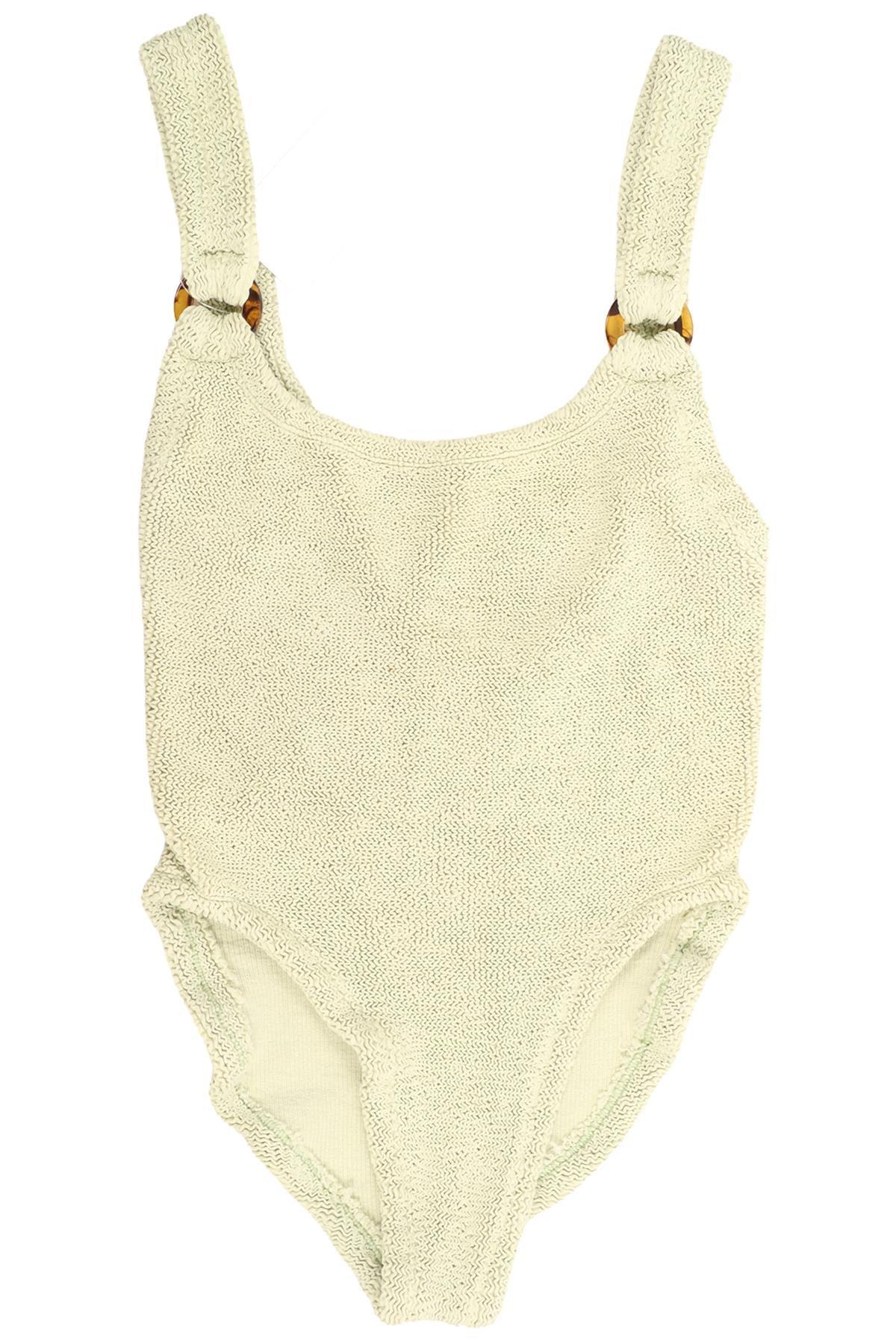 HUNZA G GREEN SWIMSUIT ONE SIZE