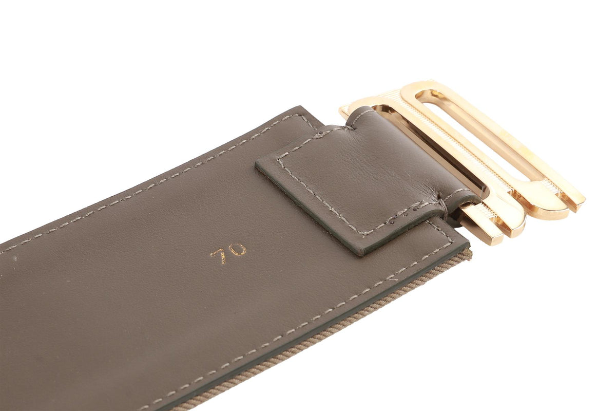 VICTORIA BECKHAM GREEN LEATHER WAIST BELT 70CM