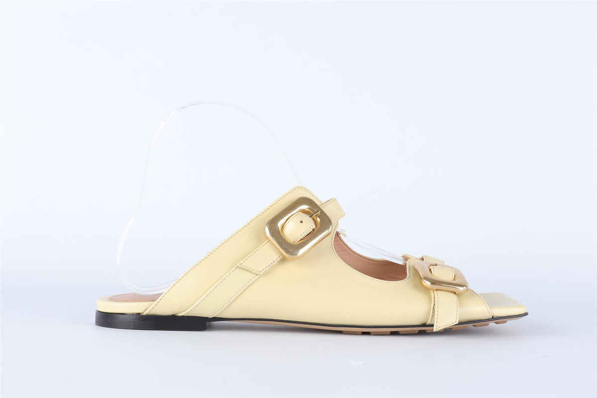 BOTTEGA VENETA YELLOW LEATHER SANDALS EU 39 UK 6 US 9