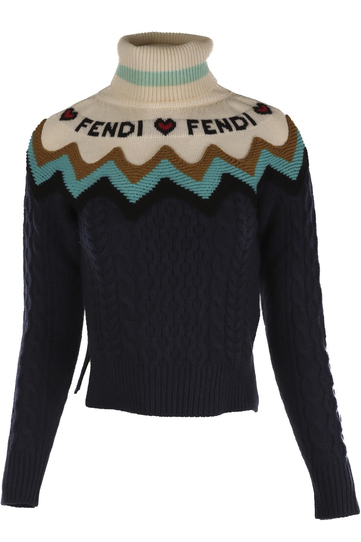 FENDI MULTI WOOL SWEATER IT 38 UK 6