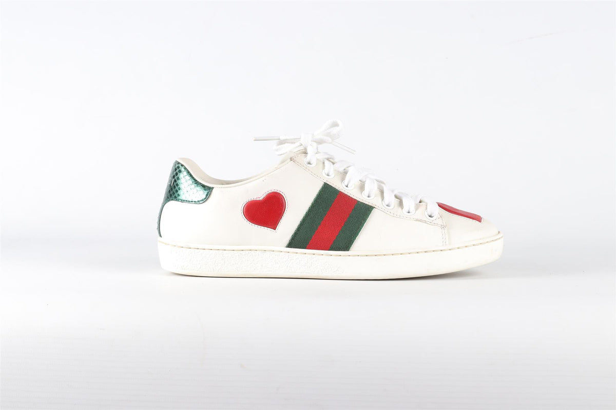 GUCCI WHITE ACE LEATHER SNEAKERS EU 36.5 UK 3.5 US 6.5