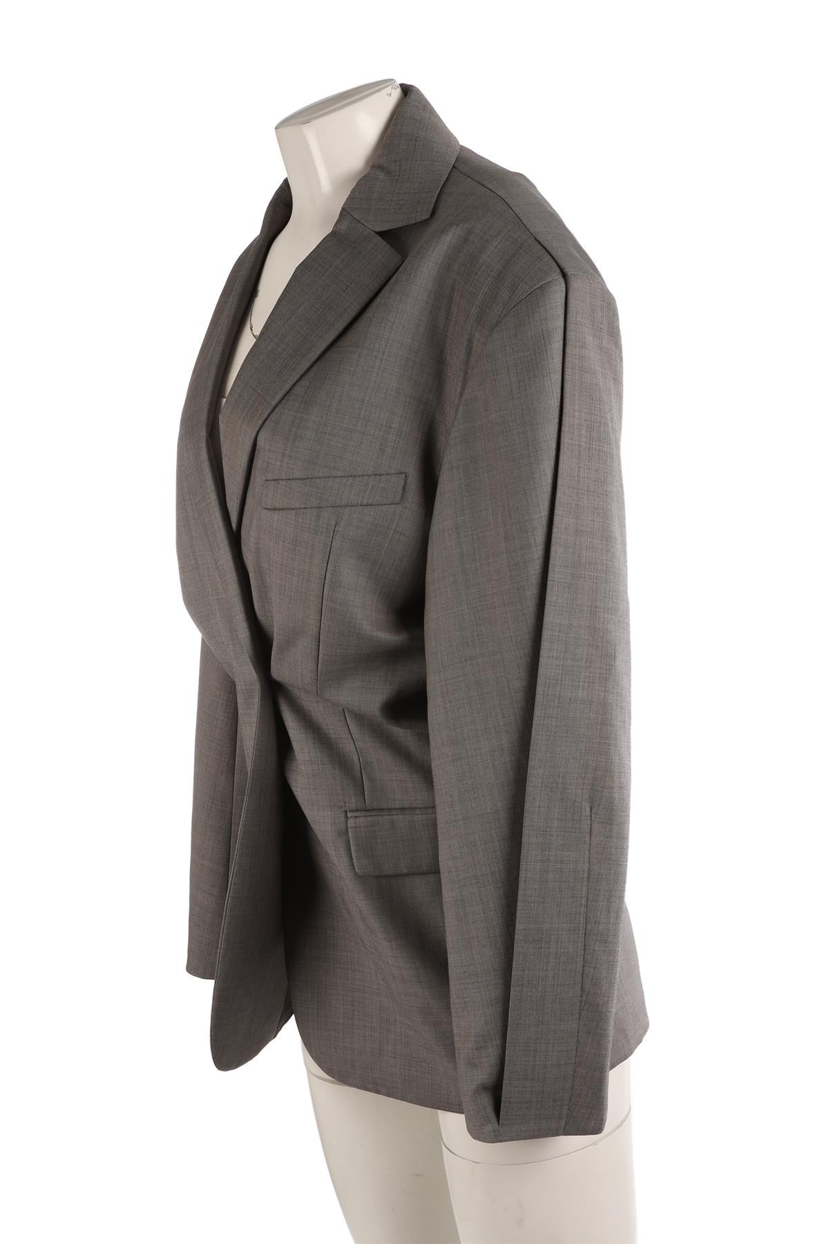 ACNE STUDIOS GREY WOOL BLAZER DE 38 UK 10
