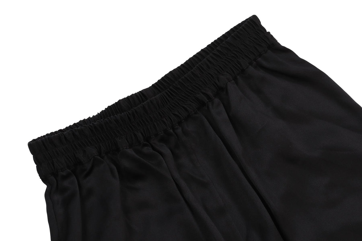 SABLYN BLACK SILK STRAIGHT LEG PANTS SMALL