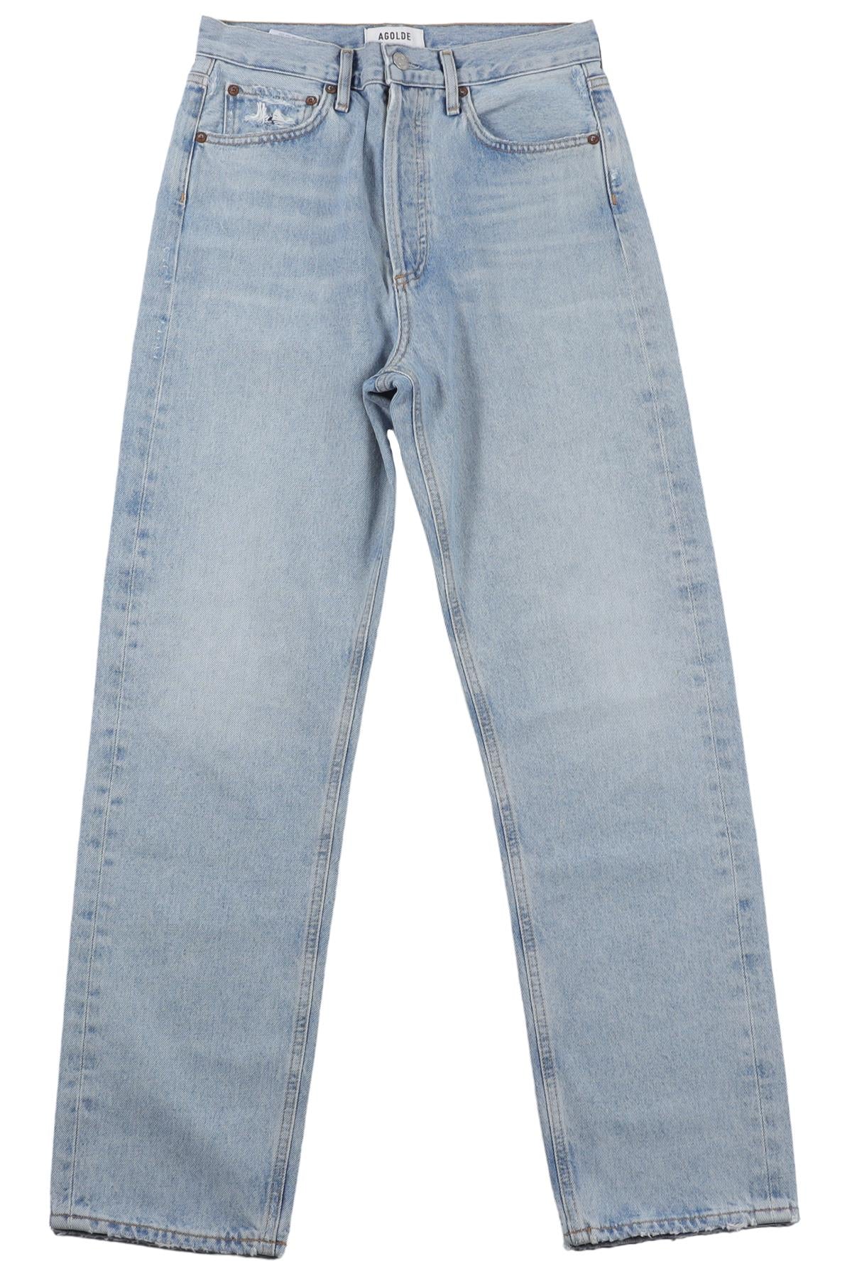 AGOLDE BLUE HIGH RISE STRAIGHT LEG JEANS W24 UK 6