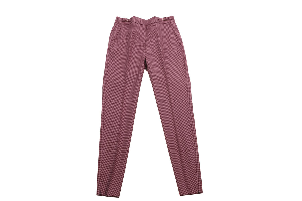 GABRIELA HEARST PURPLE WOOL TAPERED PANTS IT 38 UK 6