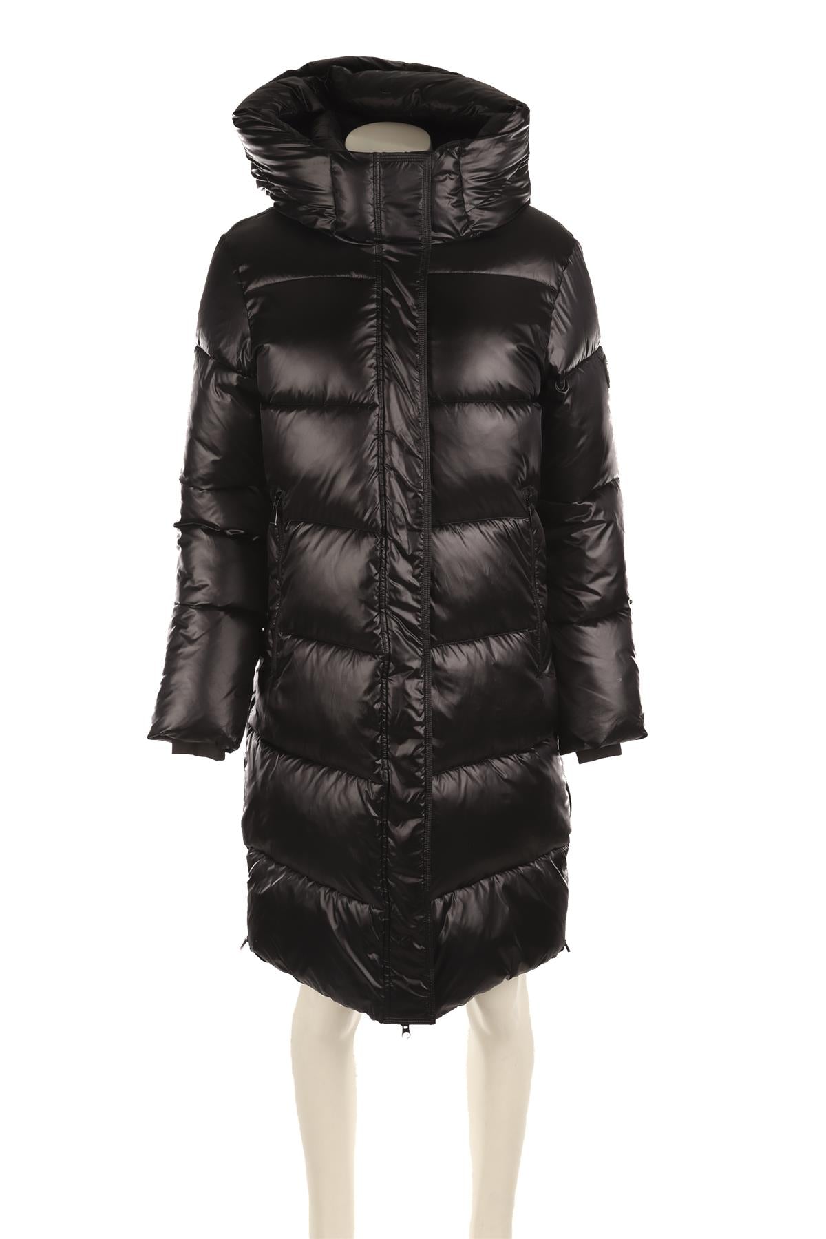 PIKEUR COLLECTION BLACK PADDED DOWN COAT FR 40 UK 12
