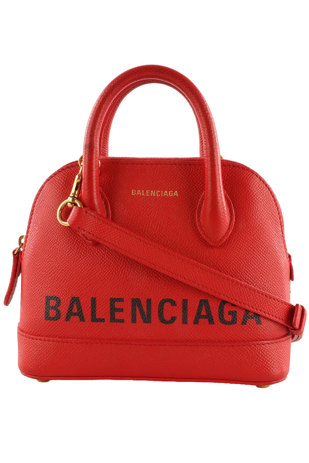 BALENCIAGA RED VILLE XXS LEATHER SHOULDER BAG