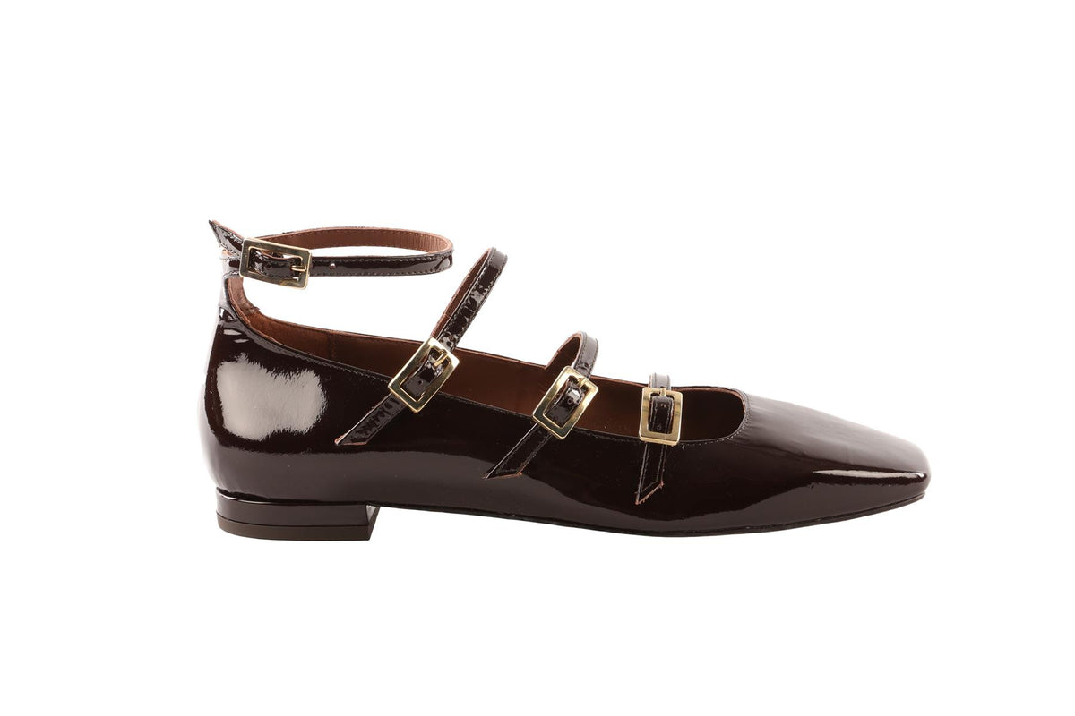 ALOHAS BROWN LEATHER BALLET FLATS EU 39 UK 6 US 9