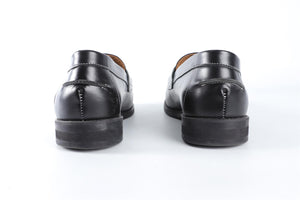 DUKE + DEXTER BLACK MEN'S LEATHER LOAFERS UK 9 EU 43 US 10