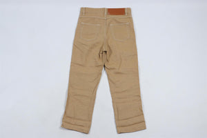 LOEWE BEIGE LINEN STRAIGHT LEG TROUSERS FR 36 UK 8