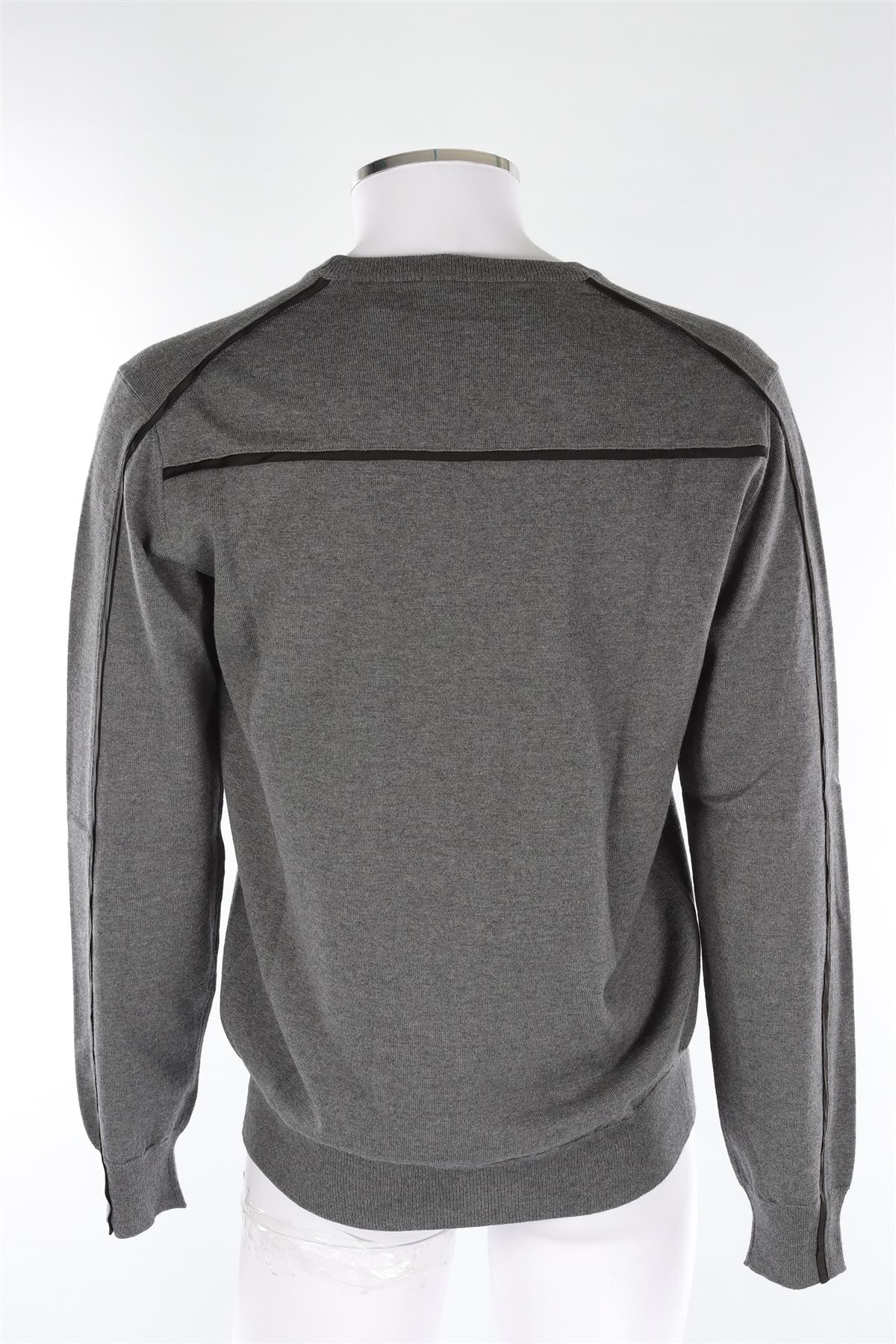 DOLCE & GABBANA GREY MEN'S WOOL SWEATER
