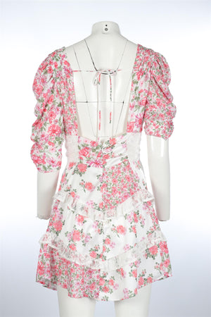 FOR LOVE & LEMONS PINK MINI DRESS XLARGE