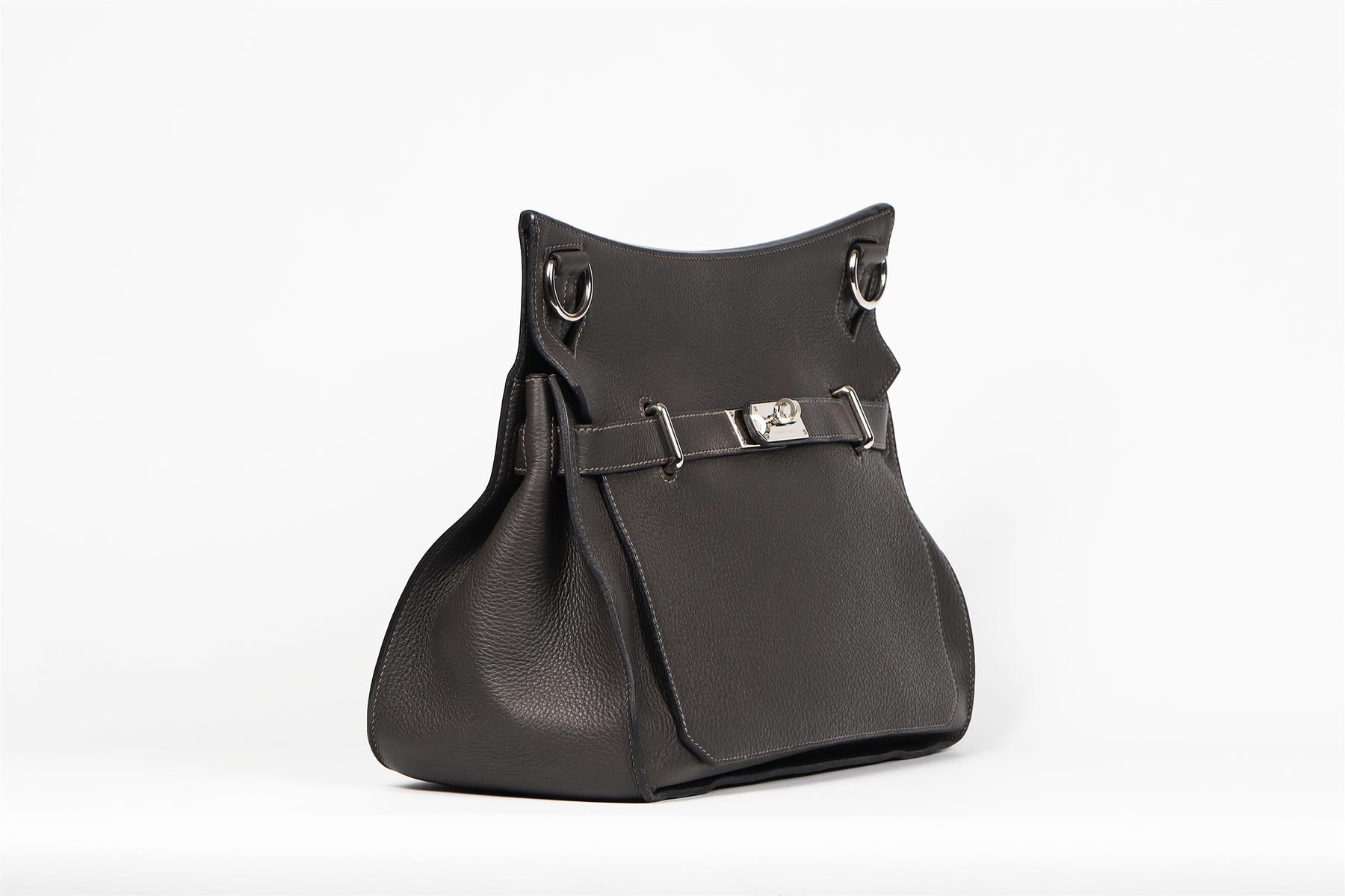 HERMÈS 2009 JYPSIERE 36CM CLEMENCE LEATHER SHOULDER BAG