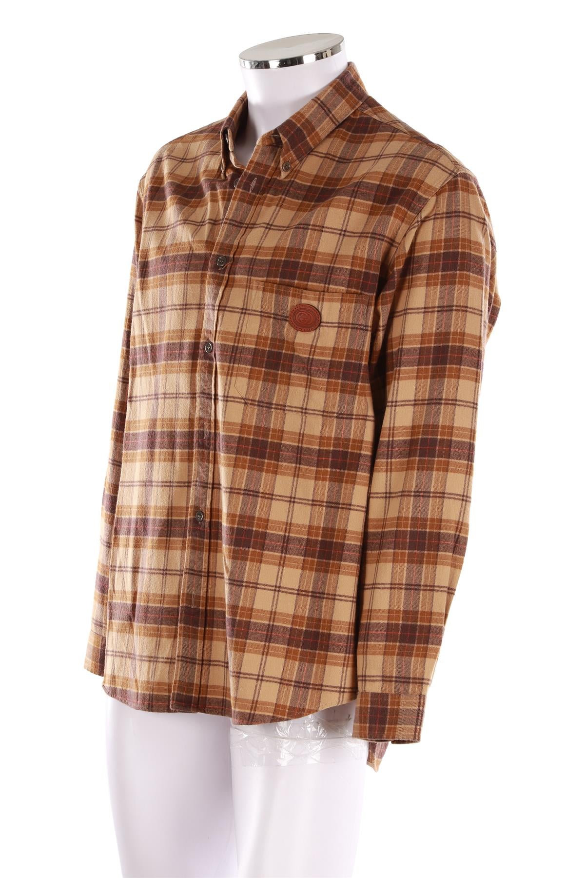 GUCCI BROWN MEN'S COTTON SHIRT IT 48 UK/US 38
