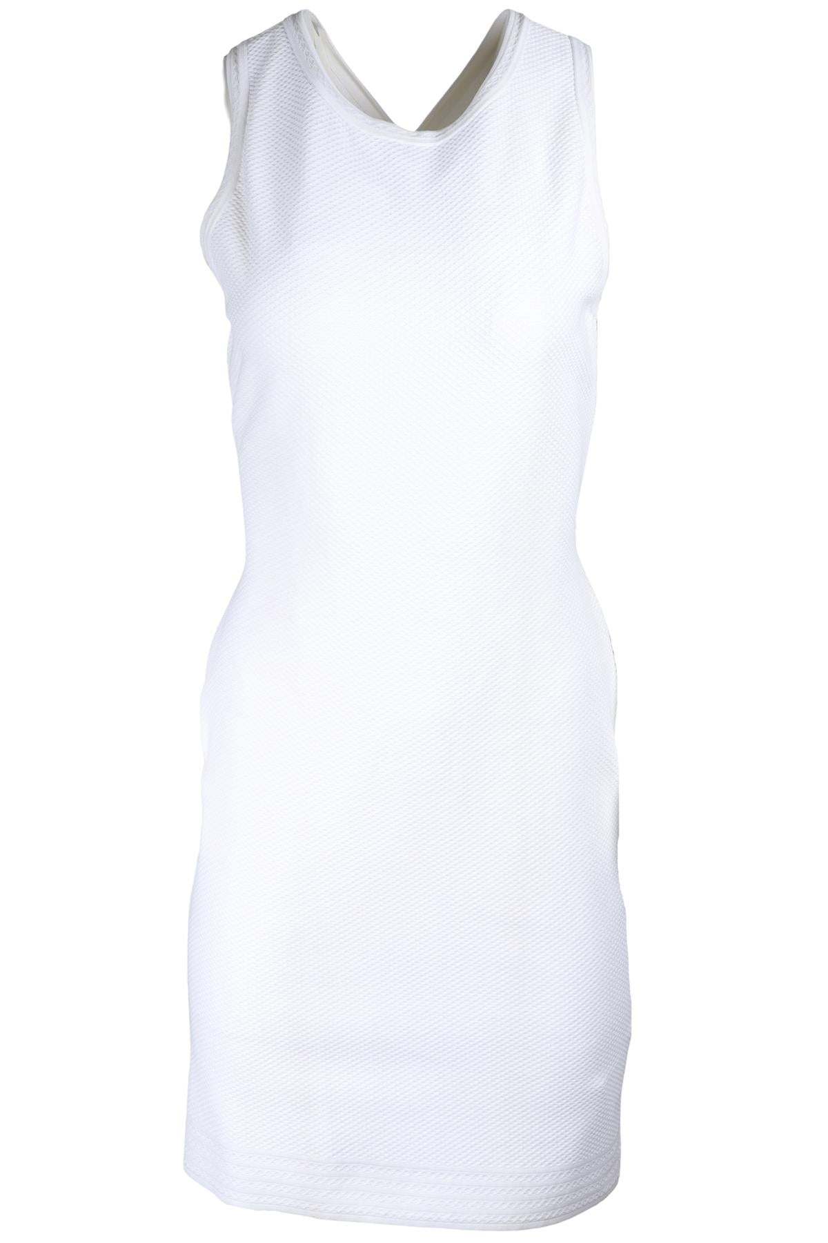 ALAIA WHITE KNIT MINI DRESS FR 42 UK 14