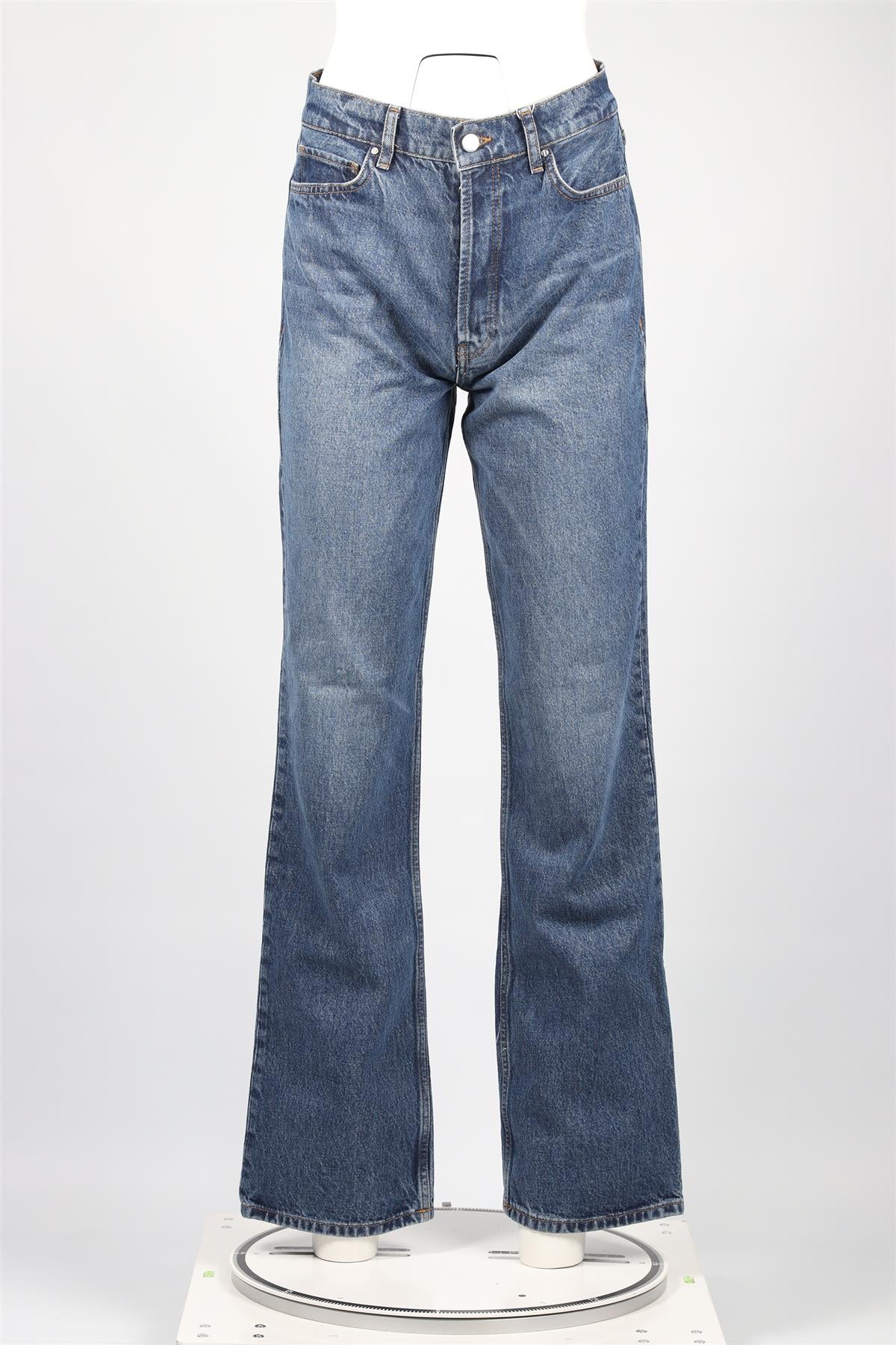 ANINE BING BLUE HIGH RISE STRAIGHT LEG JEANS W28 UK 10