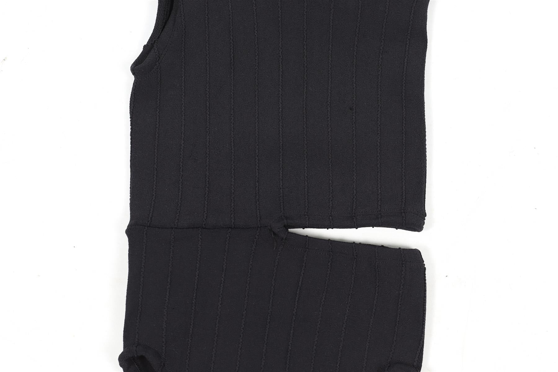 HUNZA G BLACK KNIT SWIMSUIT SMALL