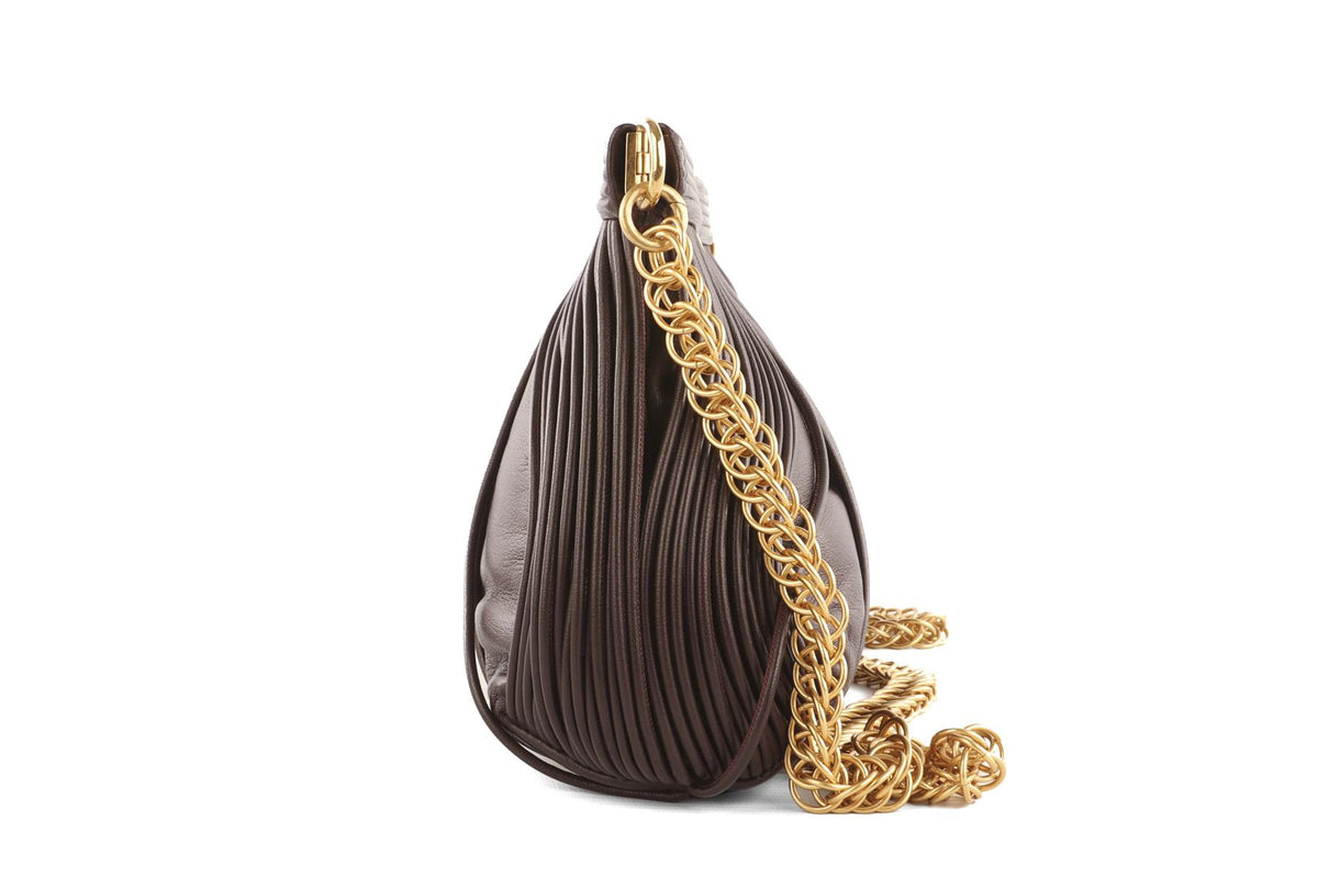 PROENZA SCHOULER BURGUNDY ROLO FRINGE LEATHER SHOULDER BAG