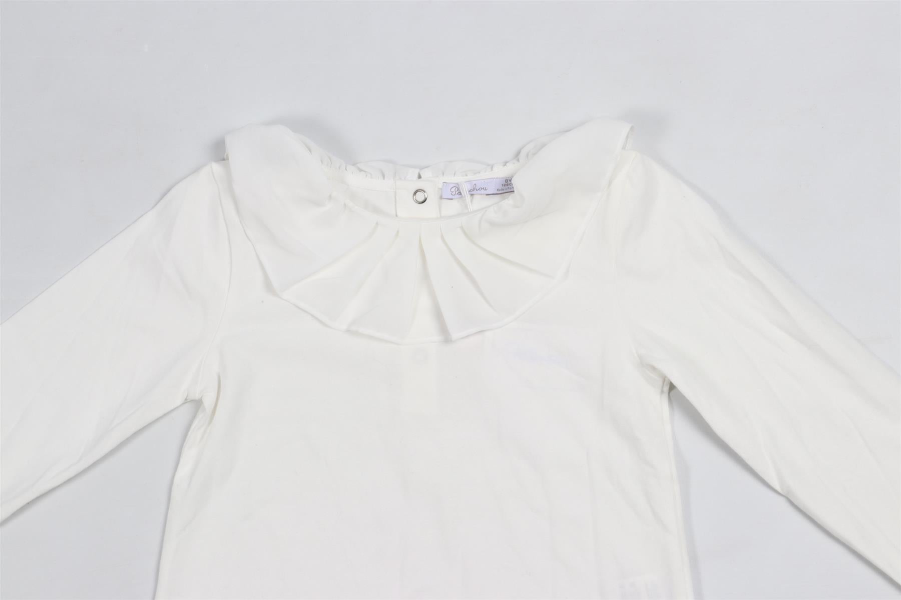 PATACHOU WHITE KIDS GIRLS COTTON TOP 8 YEARS