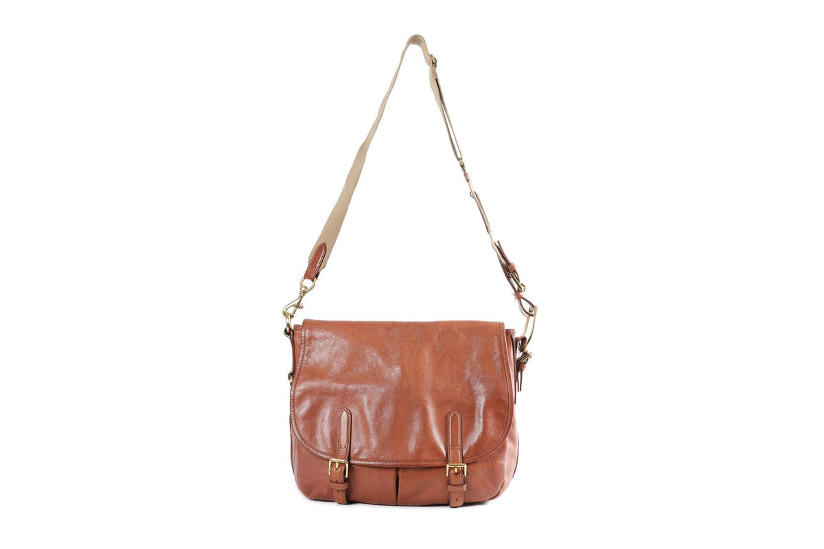 RALPH LAUREN BROWN LEATHER SHOULDER BAG