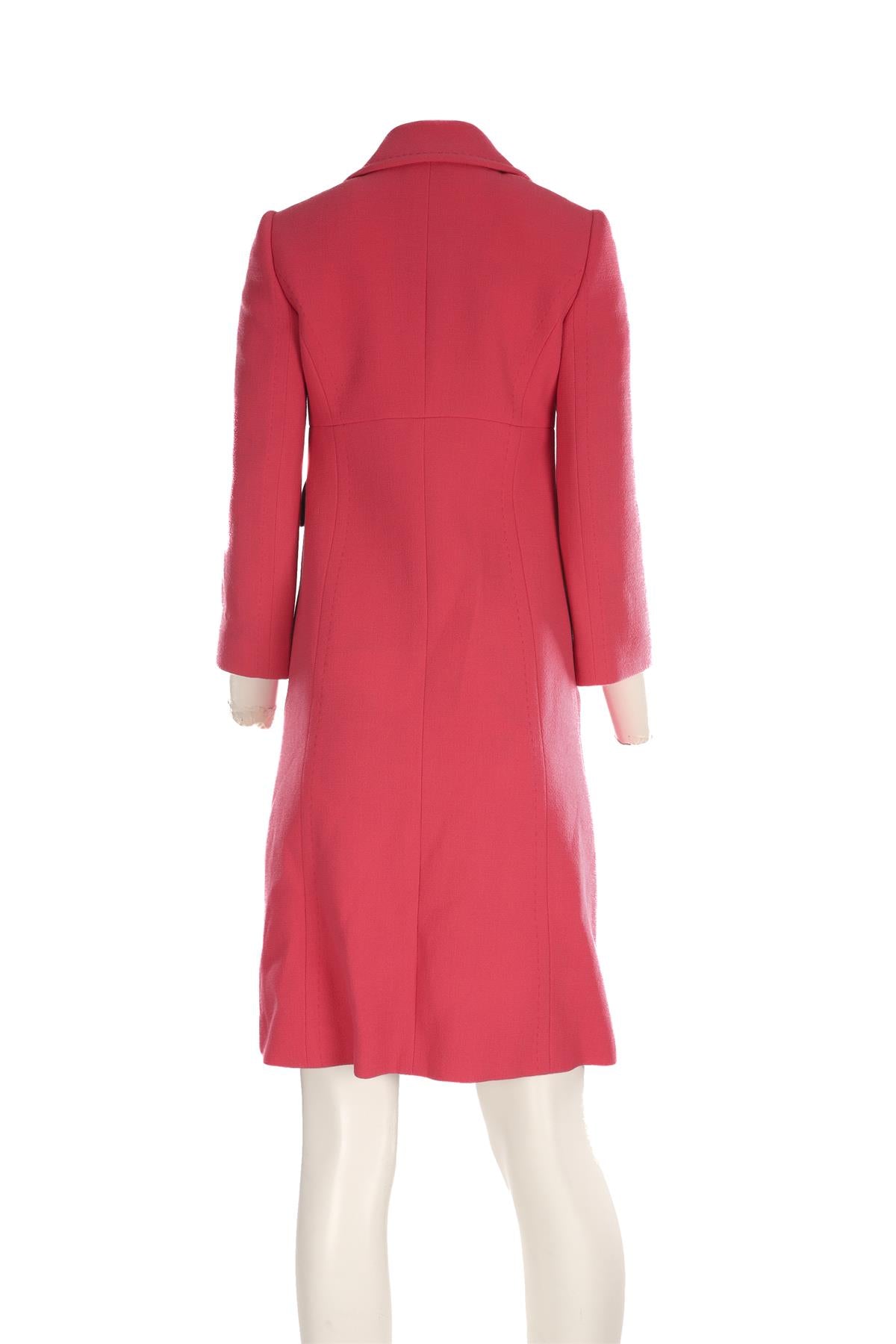 DOLCE & GABBANA PINK WOOL COAT IT 38 UK 6