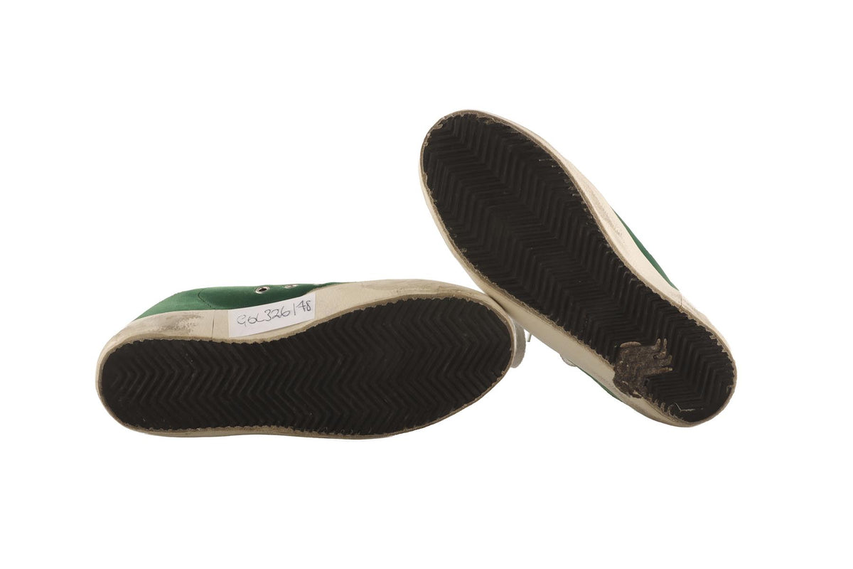 GOLDEN GOOSE DELUXE BRAND GREEN SUPERSTAR VELVET SNEAKERS EU 37 UK 4 US 7