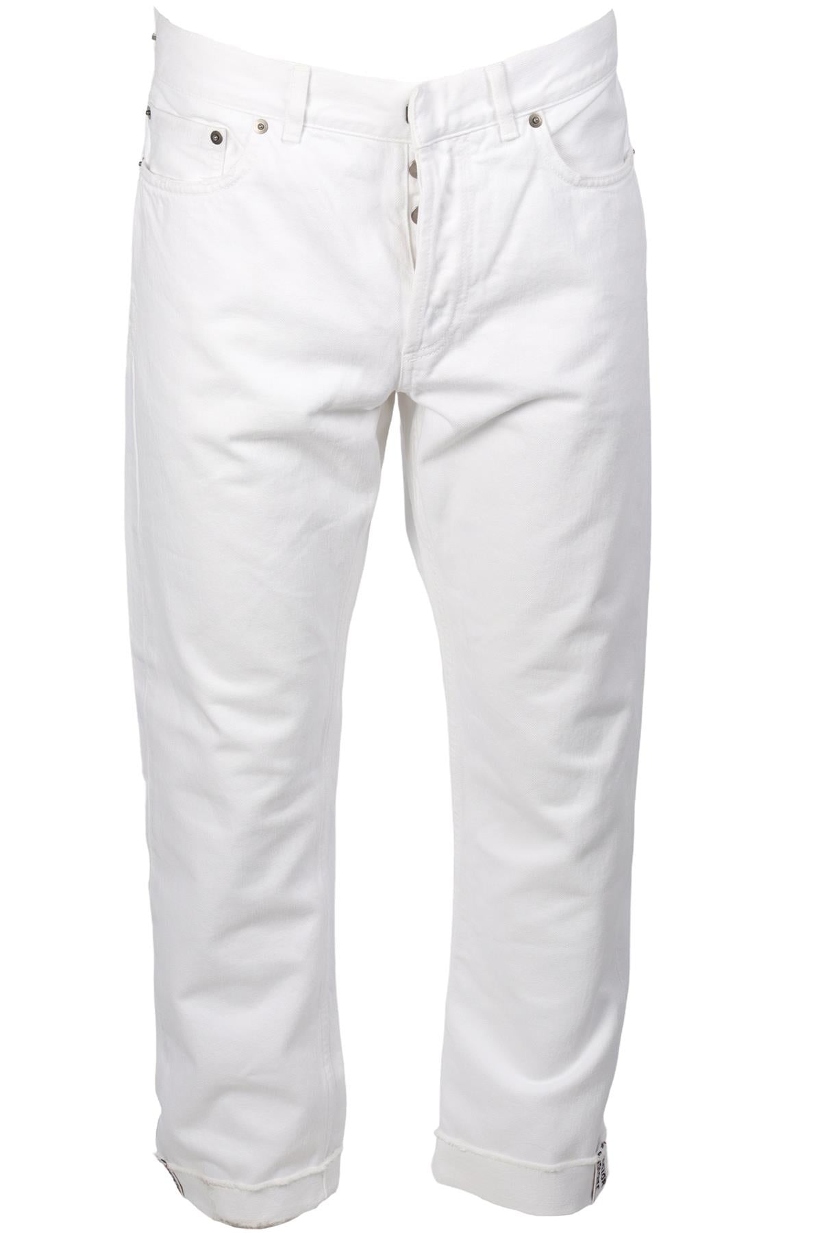 CHRISTIAN DIOR WHITE HIGH RISE STRAIGHT LEG JEANS FR 40 UK 12