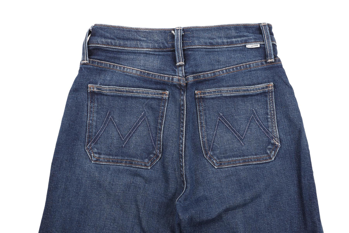 MOTHER BLUE HIGH RISE STRAIGHT LEG JEANS UK 6 W24