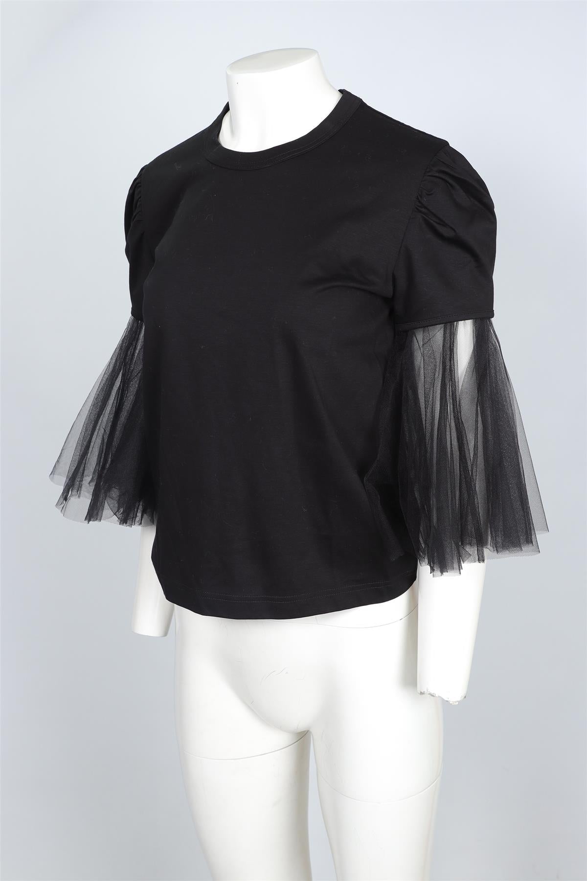 NOIR KEI NINOMIYA BLACK COTTON T-SHIRT MEDIUM