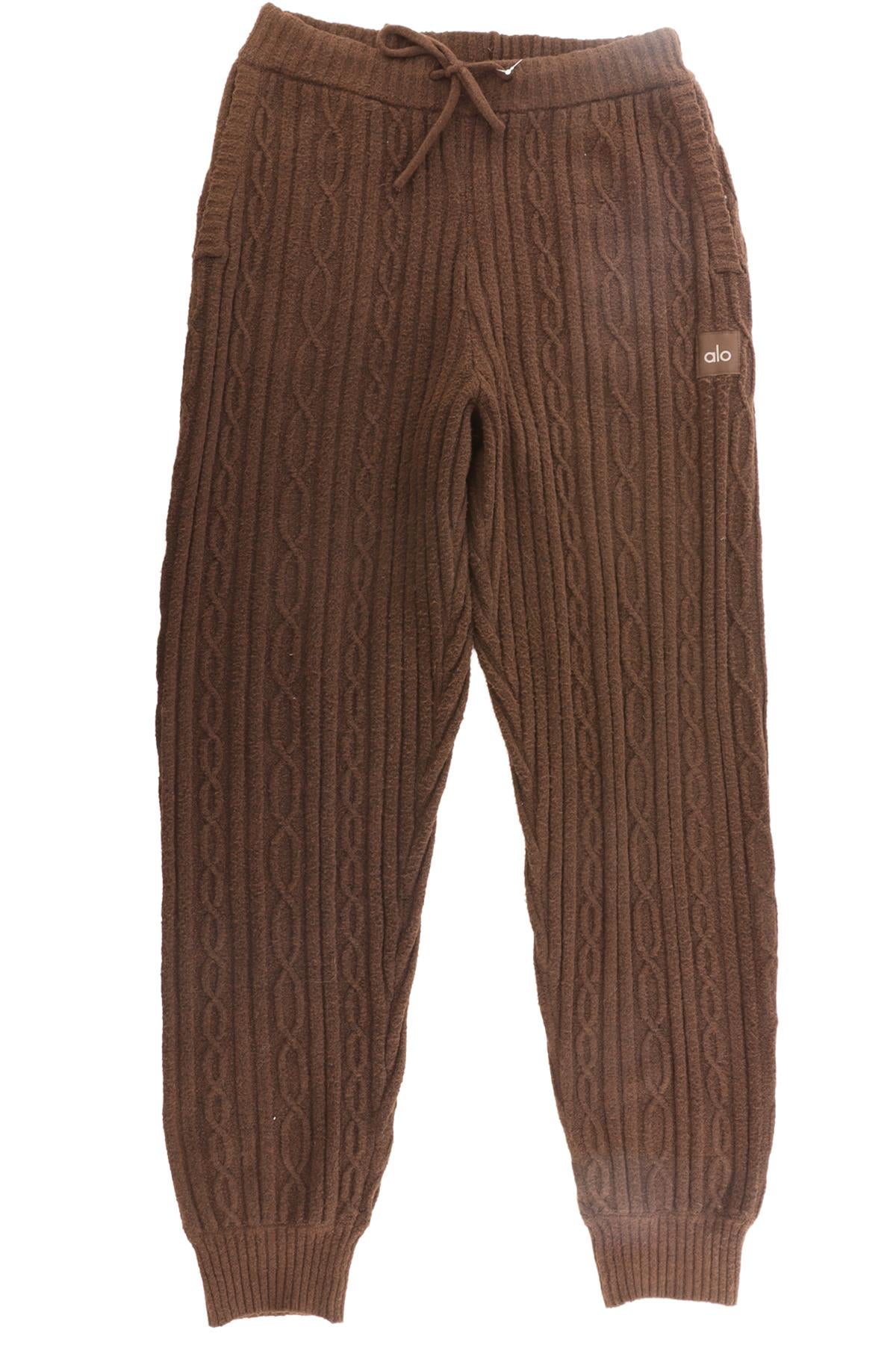 ALO BROWN KNIT TRACKPANTS LARGE