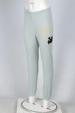FREE CITY GREEN COTTON TRACK PANTS SMALL