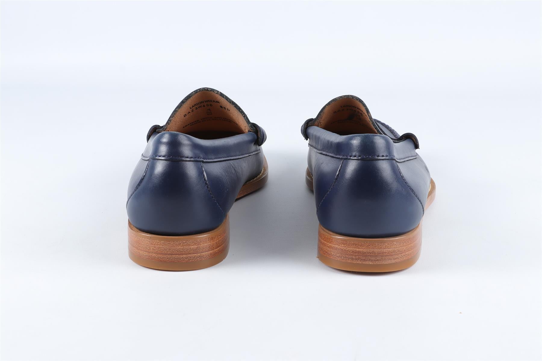 G.H.BASS NAVY MEN'S LEATHER LOAFERS UK 8.5 EU 42.5 US 9.5