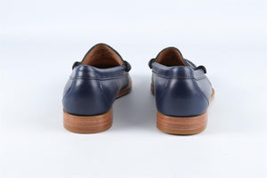 G.H.BASS NAVY MEN'S LEATHER LOAFERS UK 8.5 EU 42.5 US 9.5