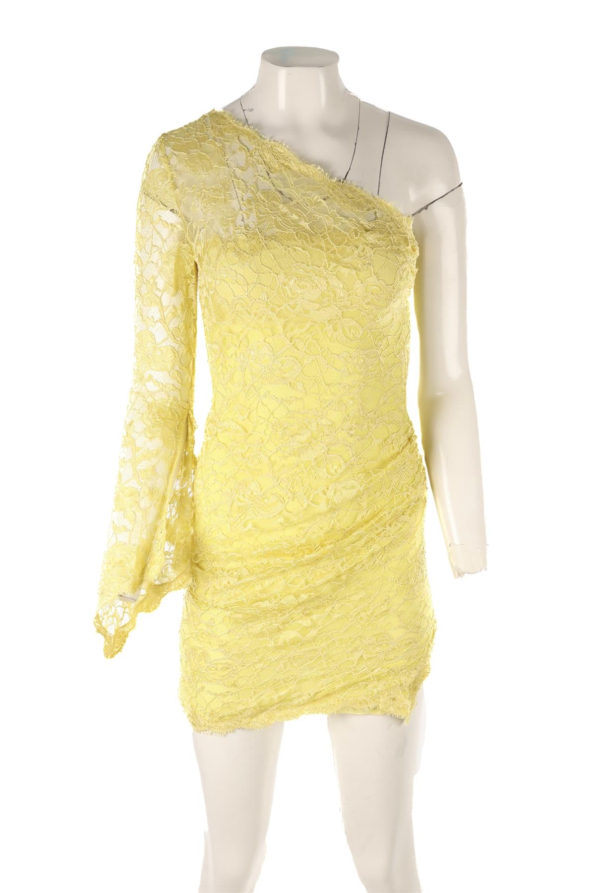 EMILIO PUCCI YELLOW LACE MINI DRESS IT 38 UK 6