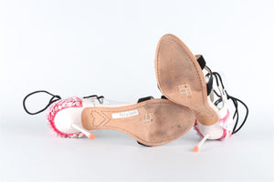 SOPHIA WEBSTER PINK LEATHER SANDALS EU 40 UK 7 US 10