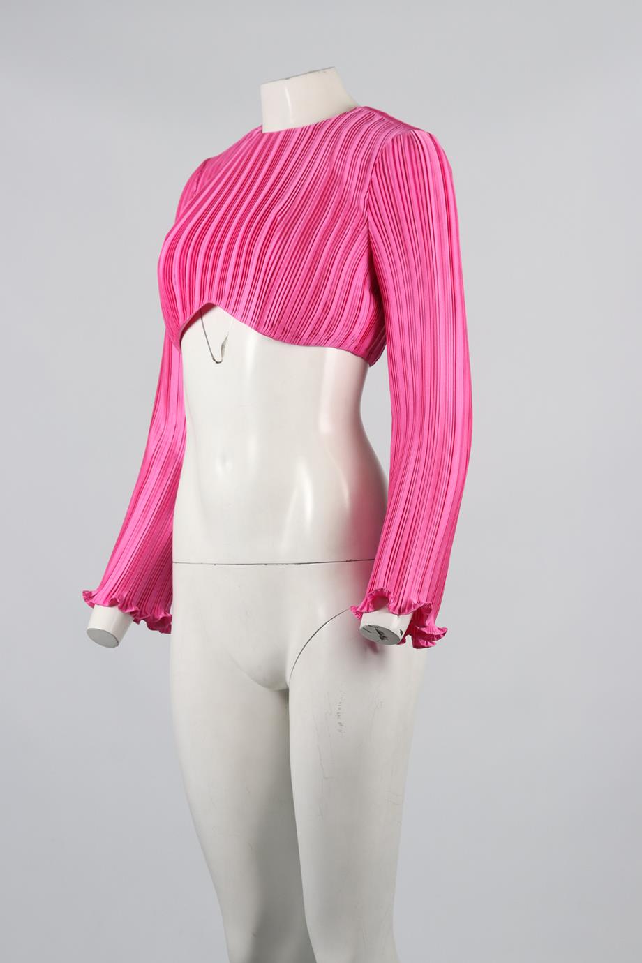 AIIFOS PLEATED SATIN TOP XSMALL