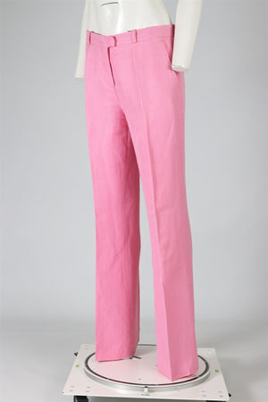 ETRO PINK LINEN BLEND PANTS IT 42 UK 10