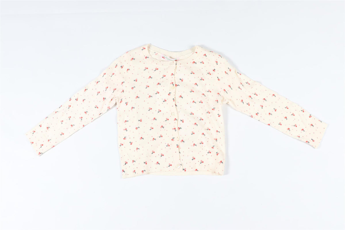 BONPOINT CREAM KIDS GIRLS COTTON CARDIGAN 4 YEARS
