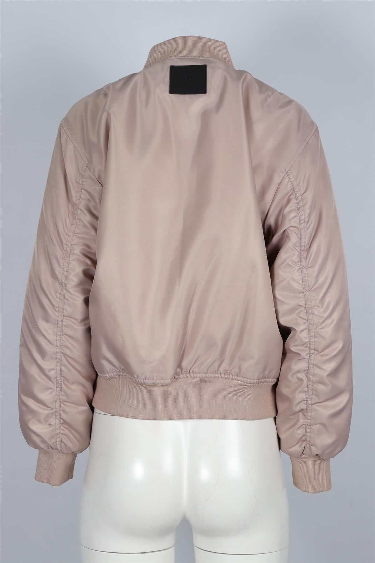 ANINE BING BEIGE SHELL BOMBER JACKET XSMALL