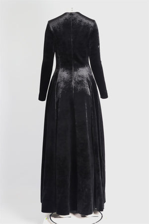 BALENCIAGA BLACK 2024 VELVET GOWN FR 42 UK 14