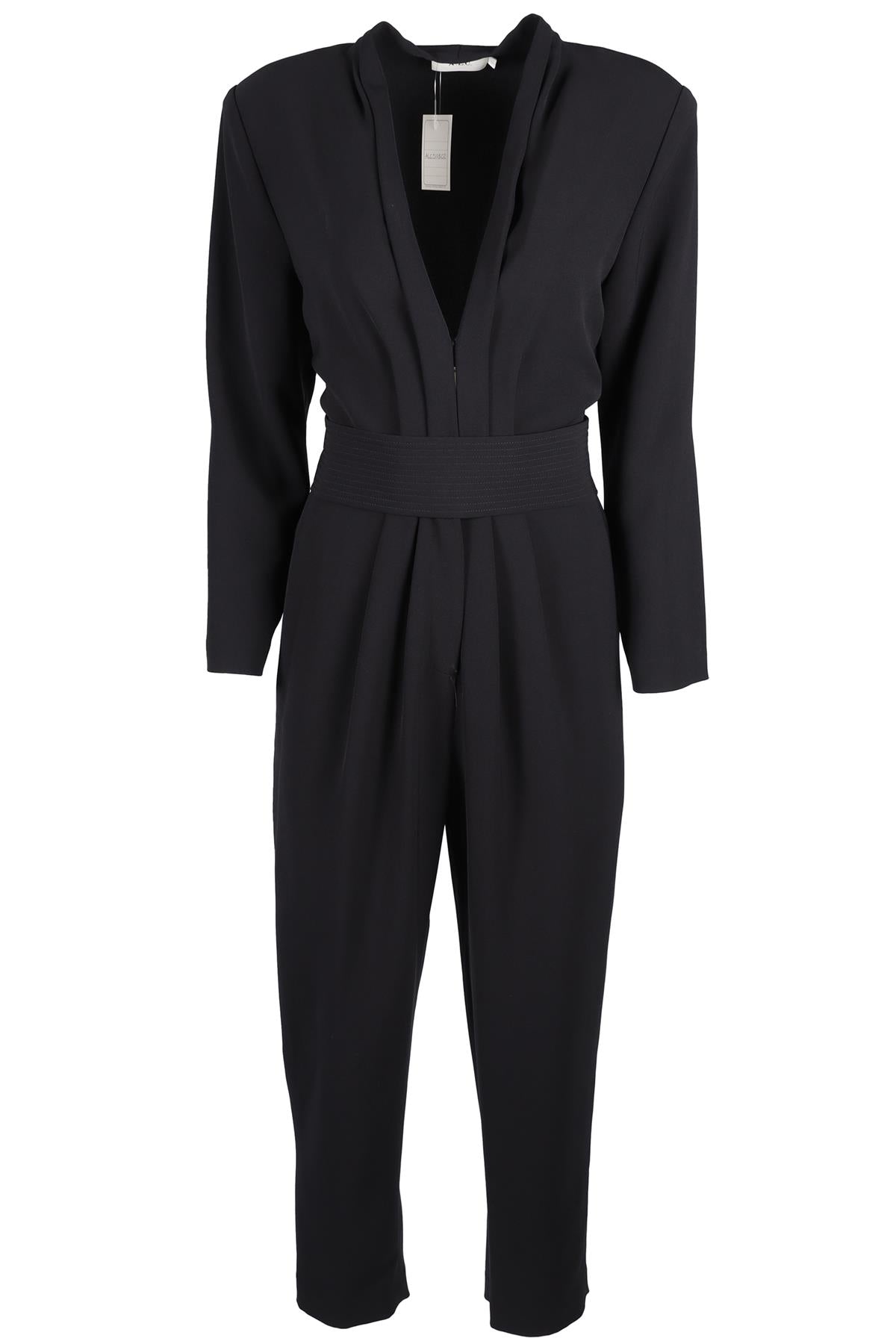 A.L.C. NAVY BELTED CREPE JUMPSUIT US 12 UK 16