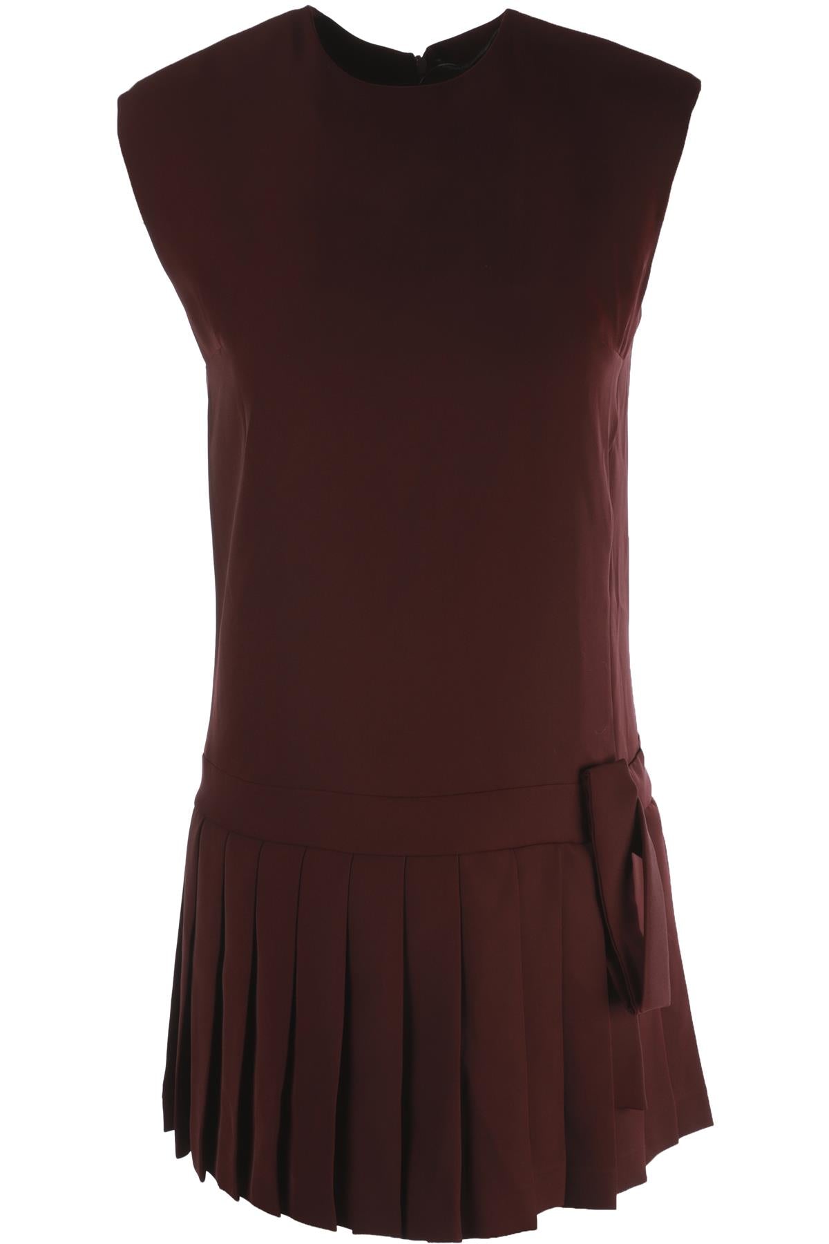 ERMANNO SCERVINO BURGUNDY CREPE MINI DRESS IT 40 UK 8