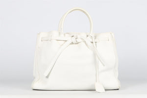 BAMFORD WHITE LEATHER TOTE BAG