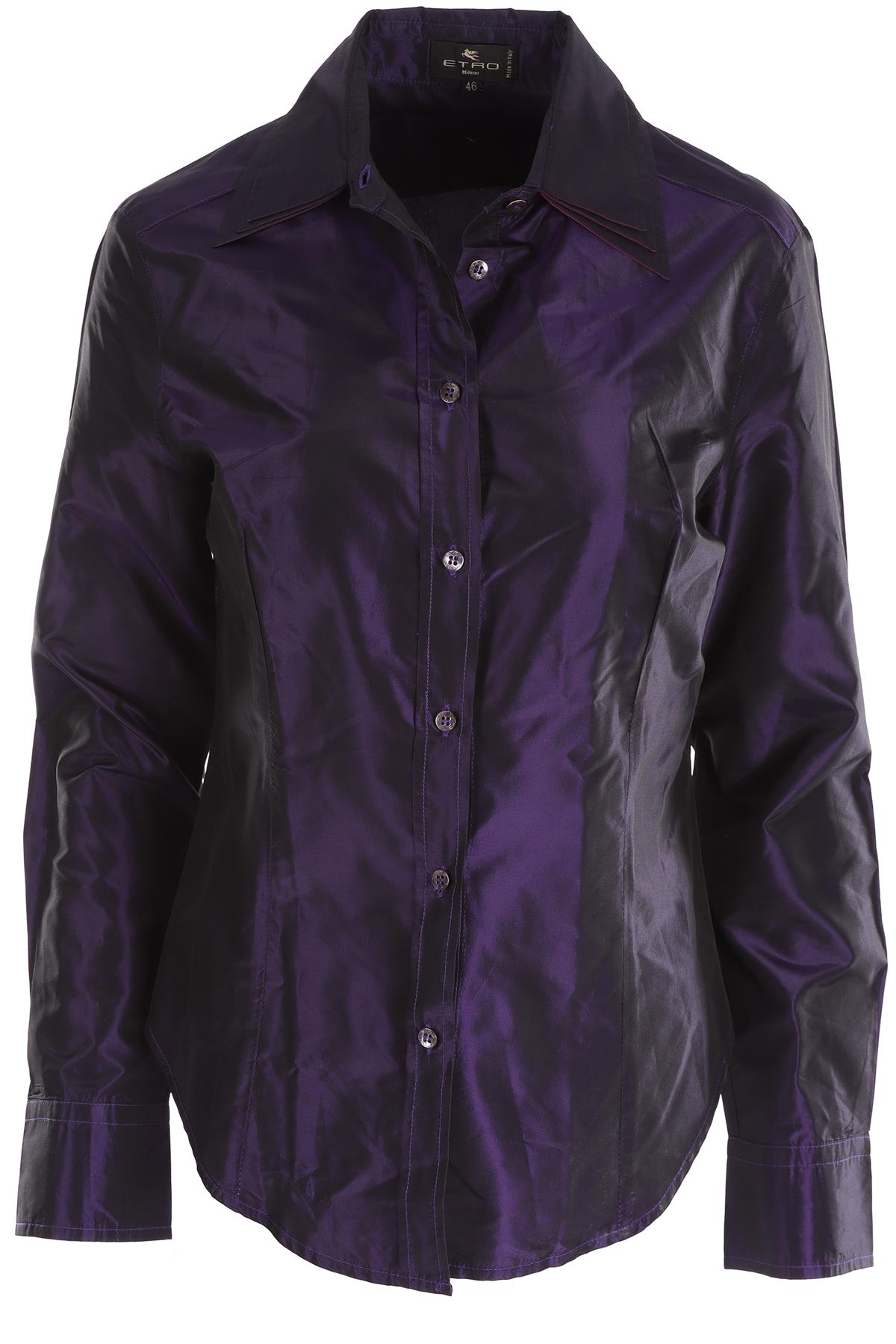 ETRO PURPLE SILK SHIRT IT 46 UK 14