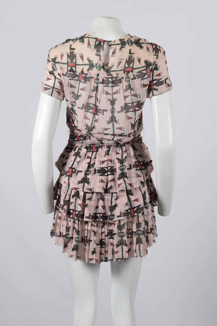 ISABEL MARANT PRINTED SILK MINI DRESS UK 8