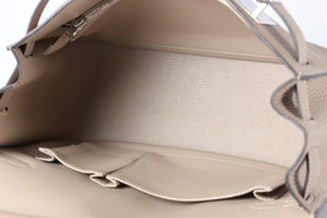 HERMÈS TAUPE 2012 JYPSIERE 28CM TOGO LEATHER CROSSBODY BAG IN ETOUPE