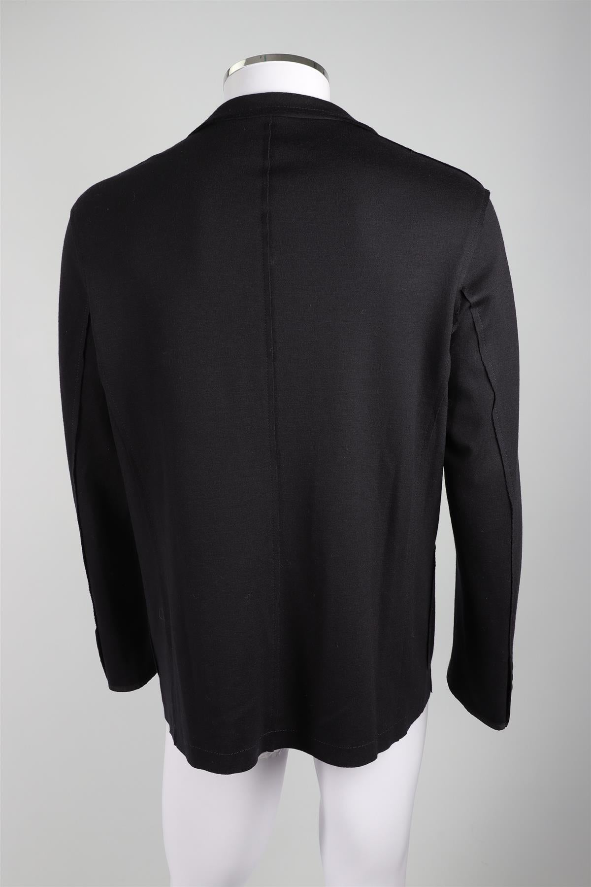 LANVIN NAVY MEN'S WOOL BLAZER LARGE