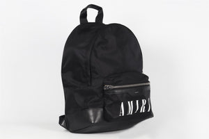 AMIRI BLACK NYLON AND LEATHER BACKPACK